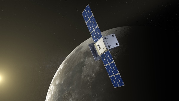 Microwave-size spacecraft launches to test new orbit between Earth and the moon