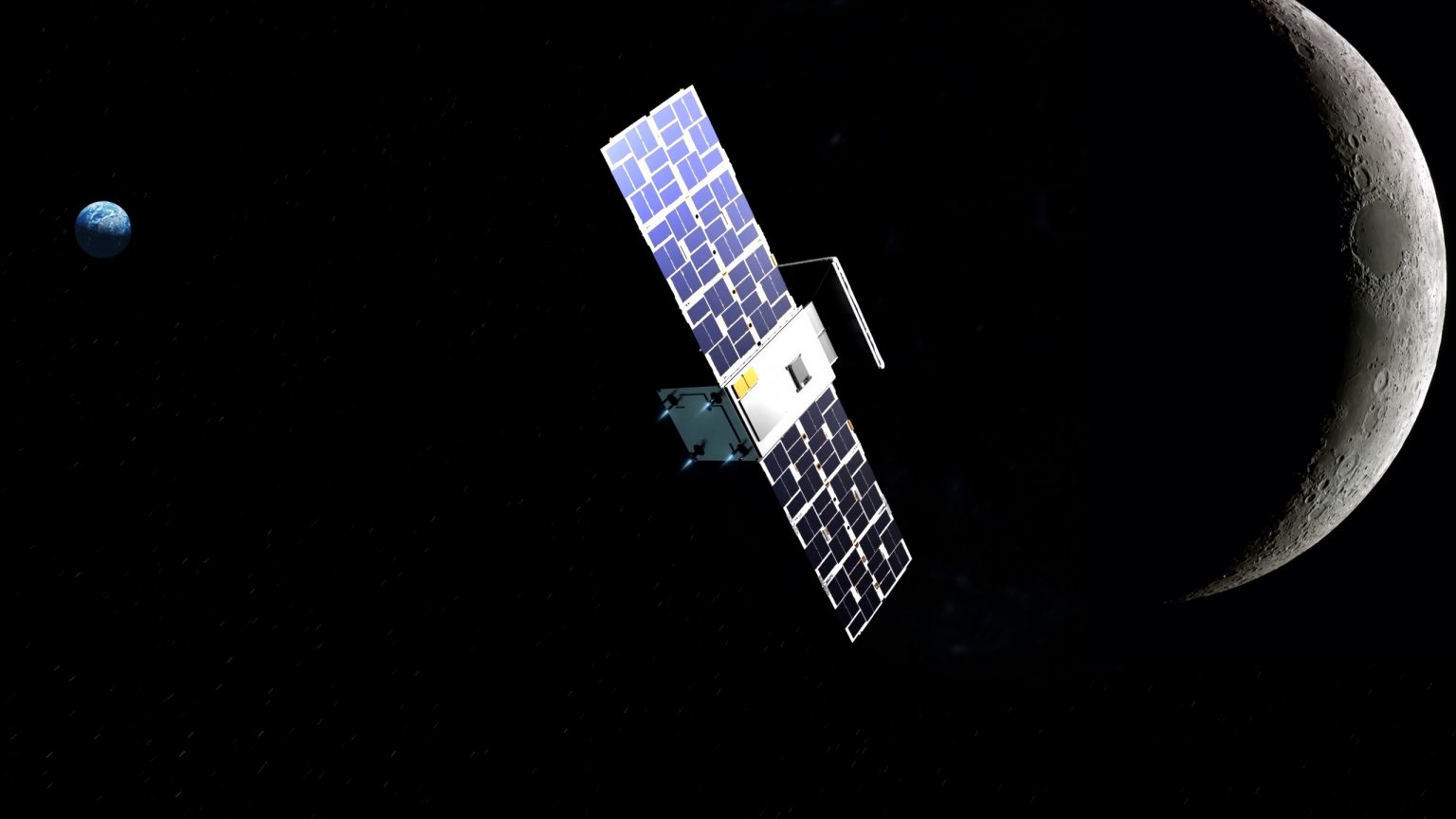 A tiny spacecraft the size of a microwave could pave the way for a station between Earth and the moon