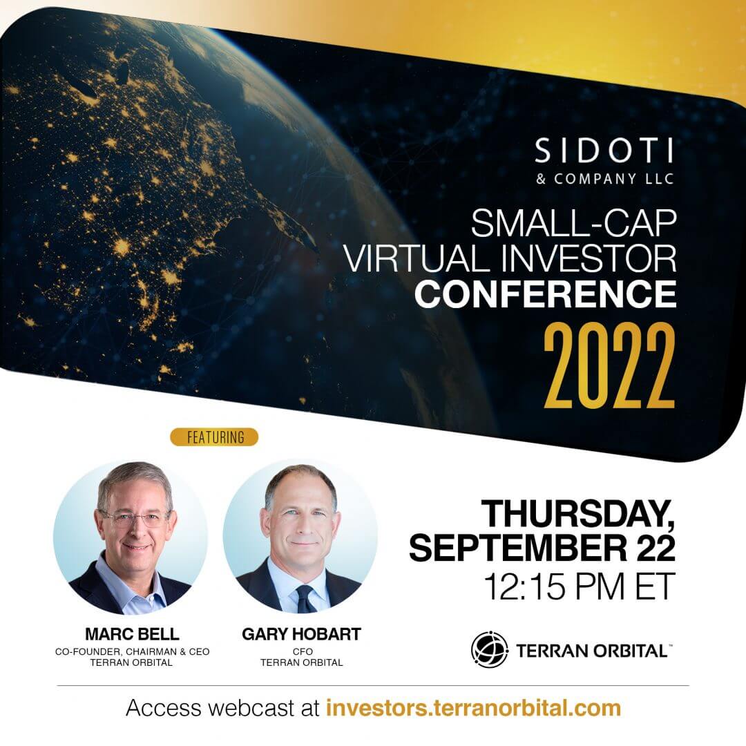 Terran Orbital To Present At Sidoti Small-Cap Virtual Investor Conference